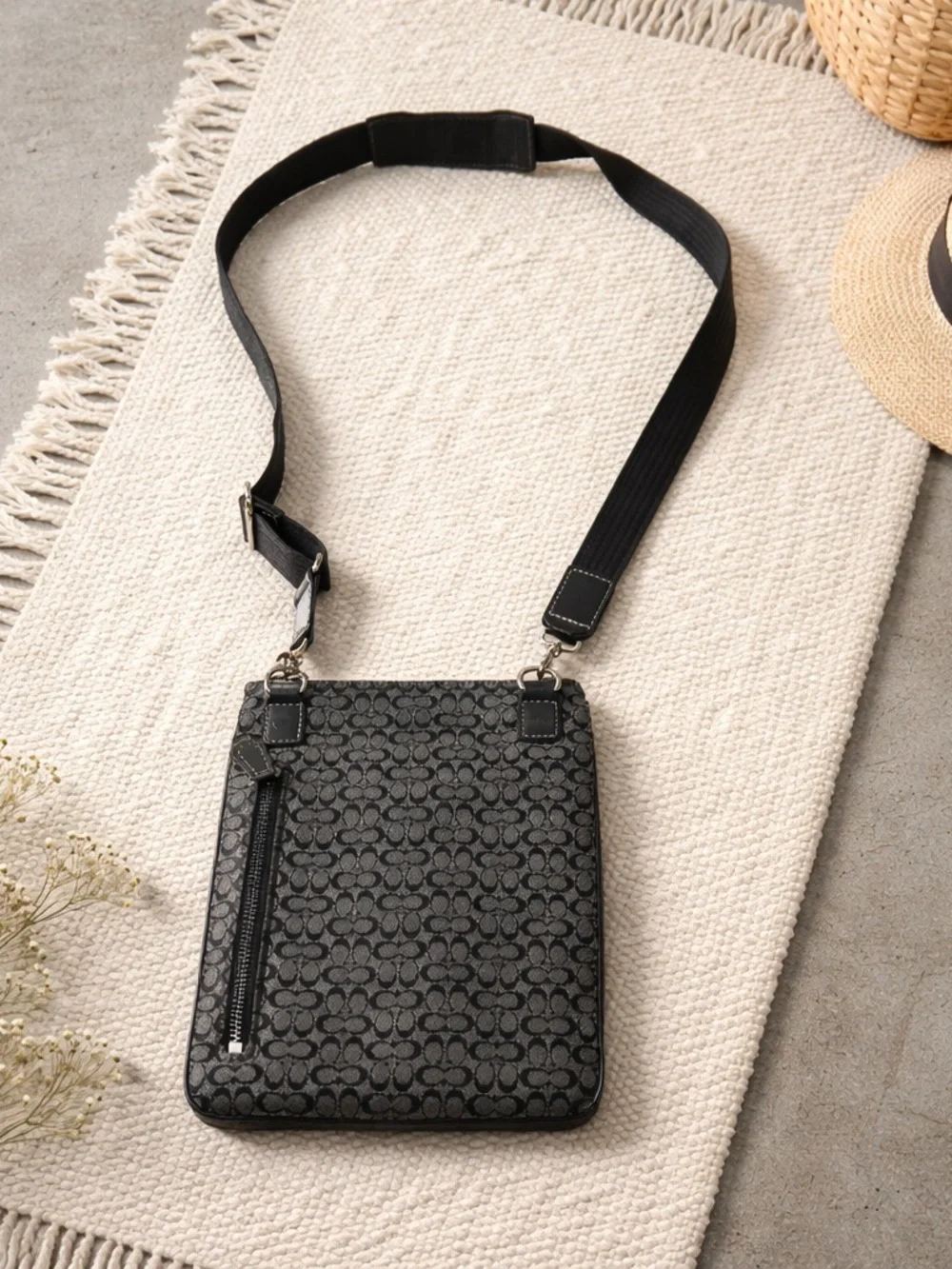 Coach Navy Fabric Crossbody Bag - Picture 3 of 4